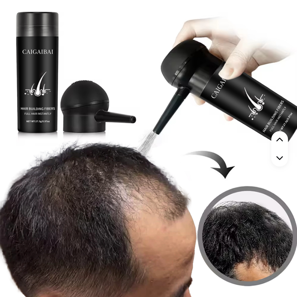 Spray cu Microfibre de Keratină pentru Păr Mai Des